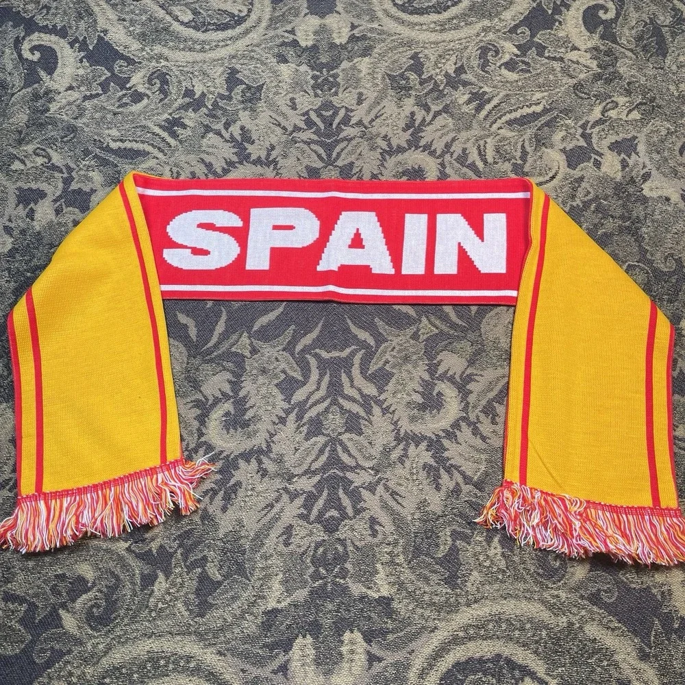 Spain España Soccer Football Scarf Licensed New Red Yellow Double Sided New B